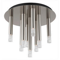 TAKLAMPA RYAN 34/29,6 cm  - klar/nickelfärgad, Design, metall/plast (34/29,6cm) - Globo