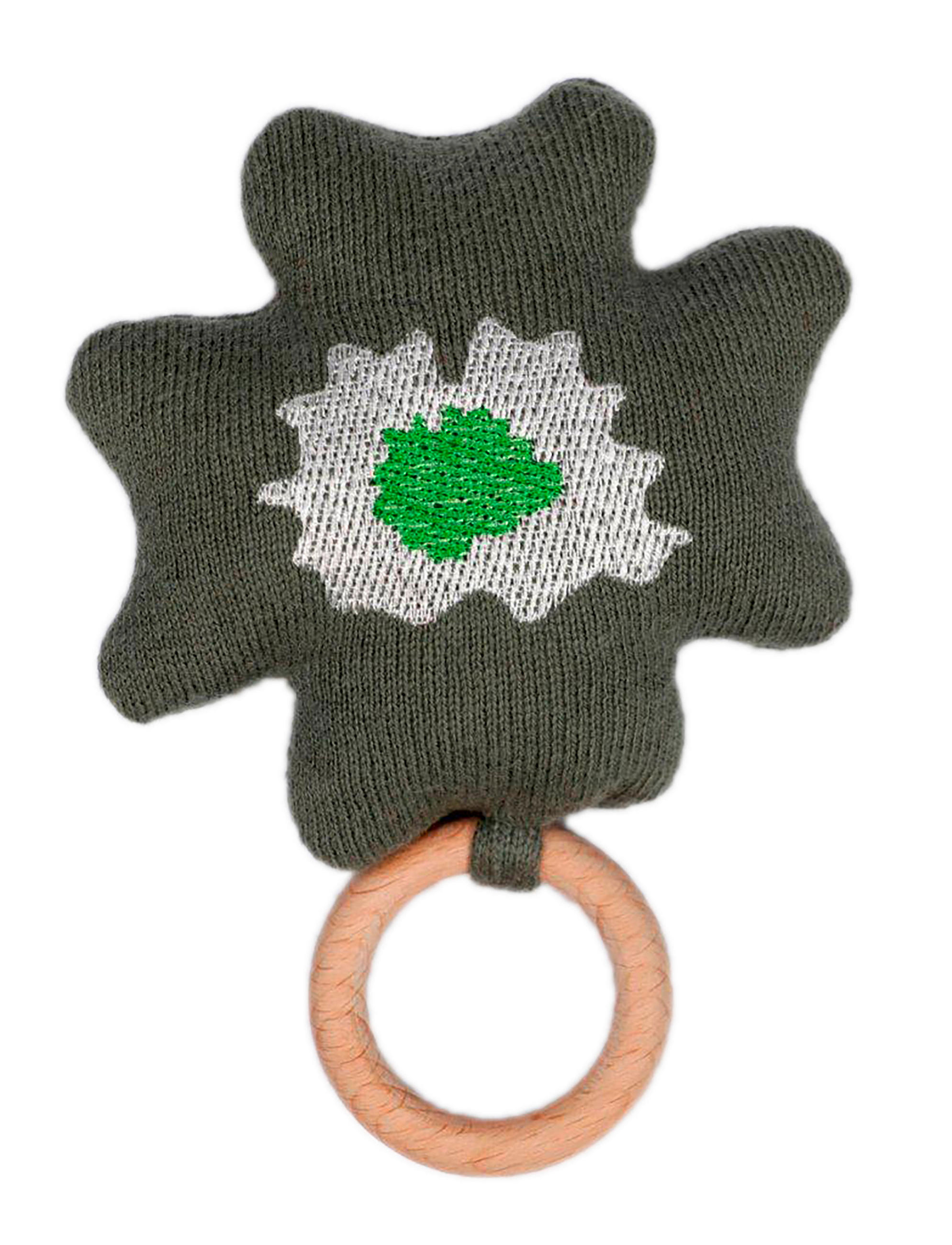 RASSEL DOLORES  - Grün, Natur, Holz/Textil (10/10cm) - Avelia