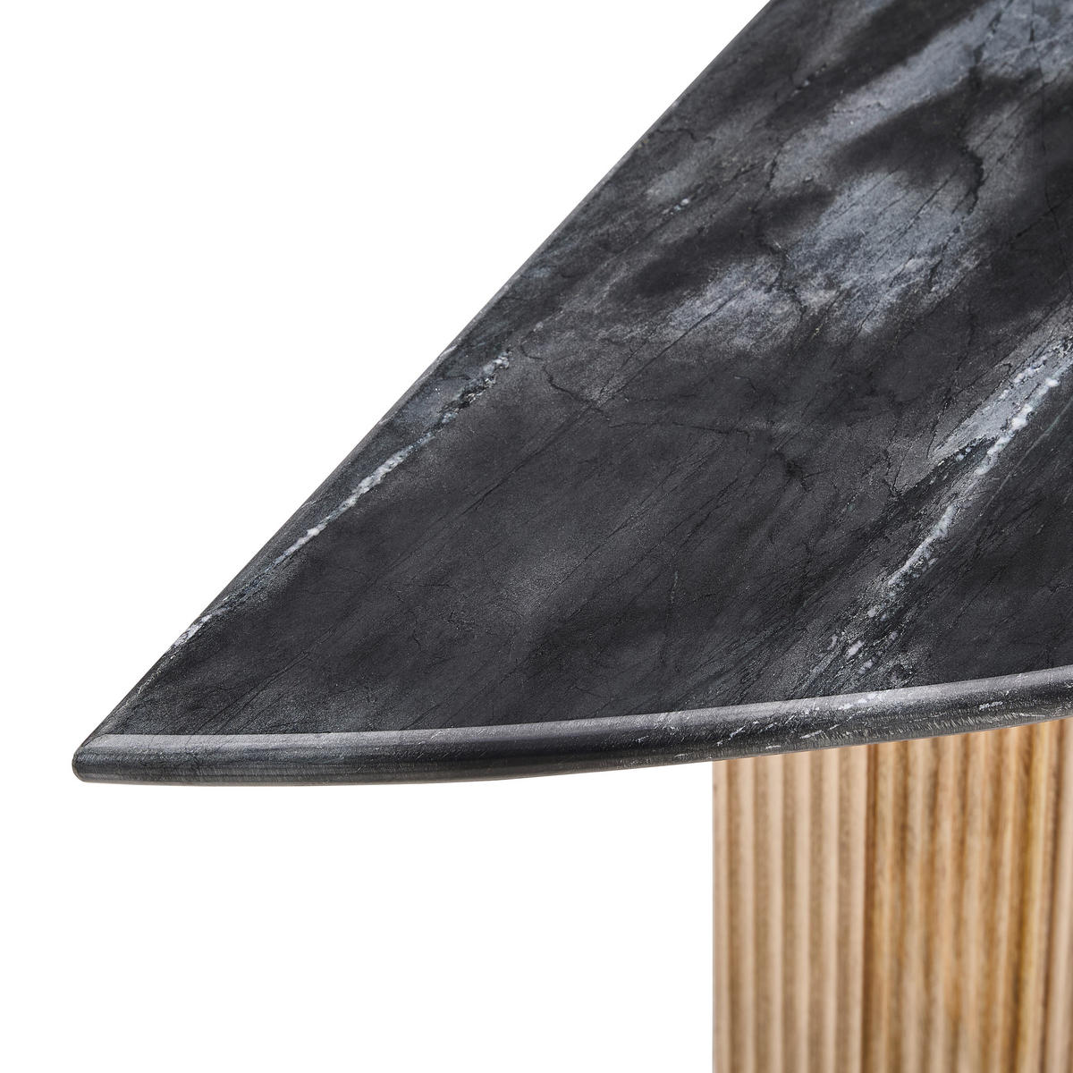 KONSOLENTISCH Mangoholz vollmassiv Naturfarben, Schwarz  - Schwarz/Naturfarben, Design, Holz/Stein (100/76/40cm) - Livetastic