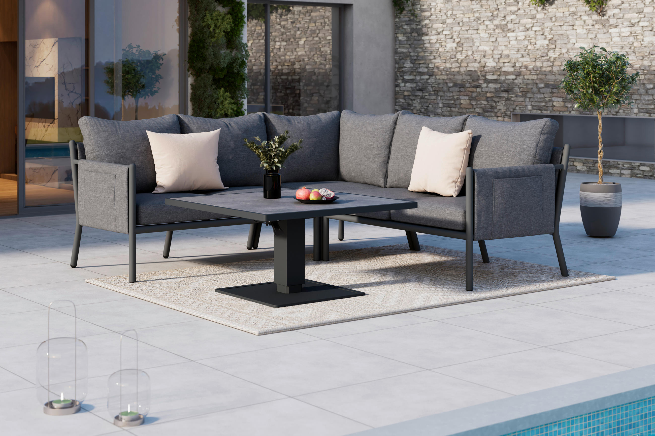 SET LOUNGE 3 piese  203/71/203 cm