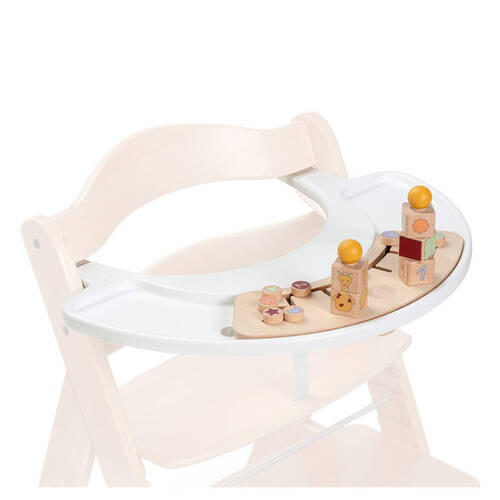 ESS- UND SPIELBRETT ALPHA PLAY  - Buchefarben/Weiß, Basics, Holz/Kunststoff (58/43/16,5cm) - Hauck