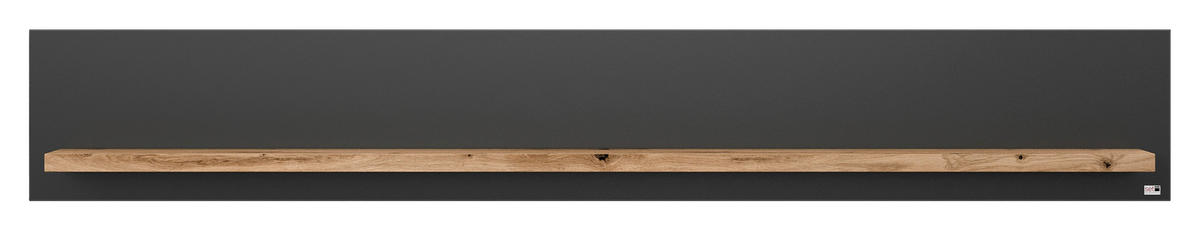 WANDBOARD Graphitfarben, Eiche Artisan  - Graphitfarben/Eiche Artisan, Design, Holzwerkstoff (180/27/20cm) - SetOne by Musterring