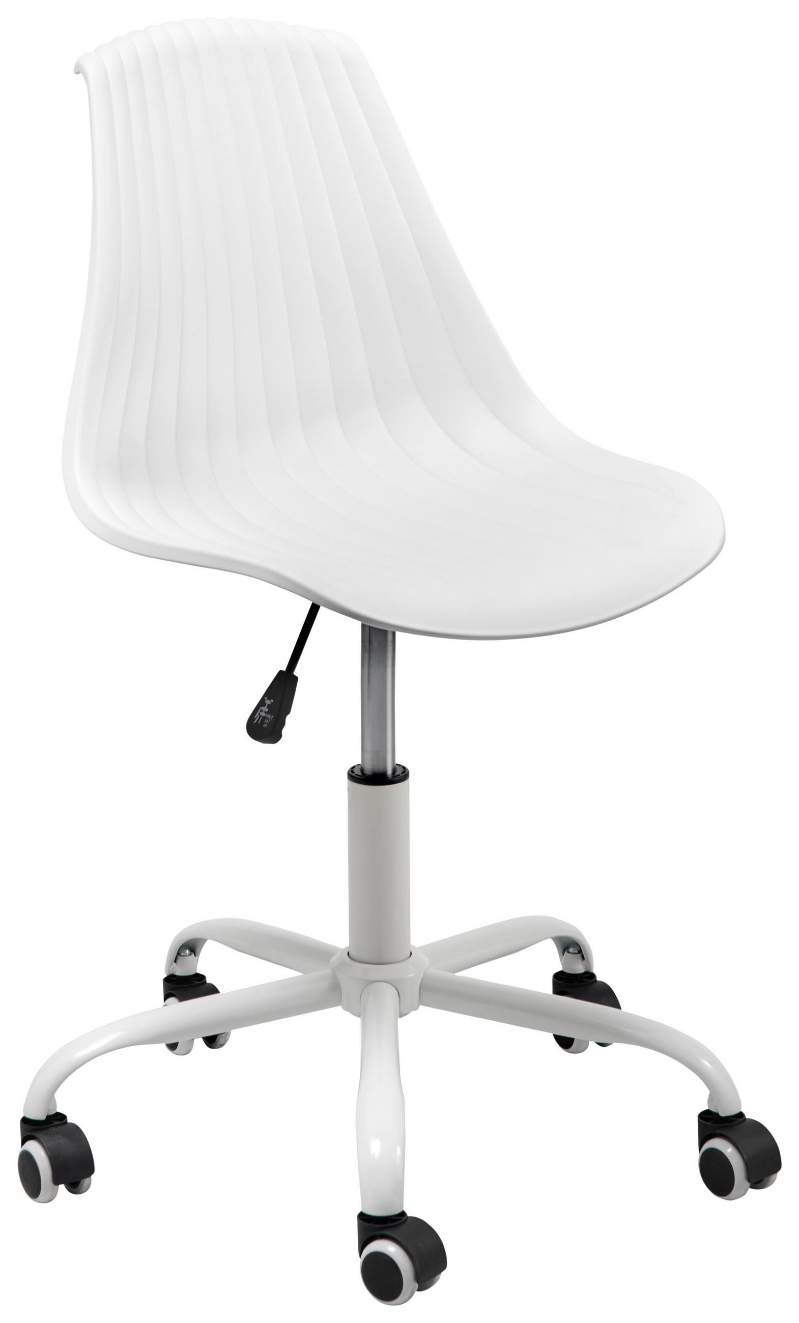 SCAUN ROTATIV  alb  - alb, Lifestyle, plastic/metal (44/75-85/56cm) - Livetastic