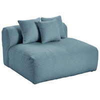 SOFAELEMENT BLOOM Flachgewebe, Teddystoff Blau  - Blau, Trend, Textil (120/70/122cm) - Livetastic