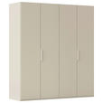 DREHTÜRENSCHRANK 201/235/61 cm,  in Champagner, 4-türig  - Champagner, Basics, Holzwerkstoff/Metall (201/235/61cm) - Novel