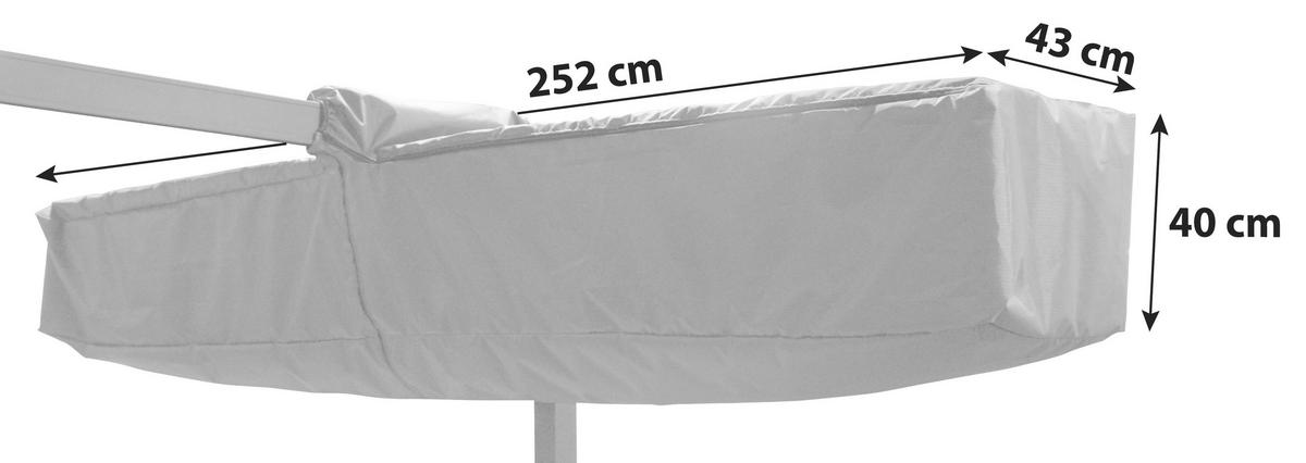SCHIRMHÜLLE - Anthrazit, KONVENTIONELL, Textil (43/40/252cm) - Ambia Garden