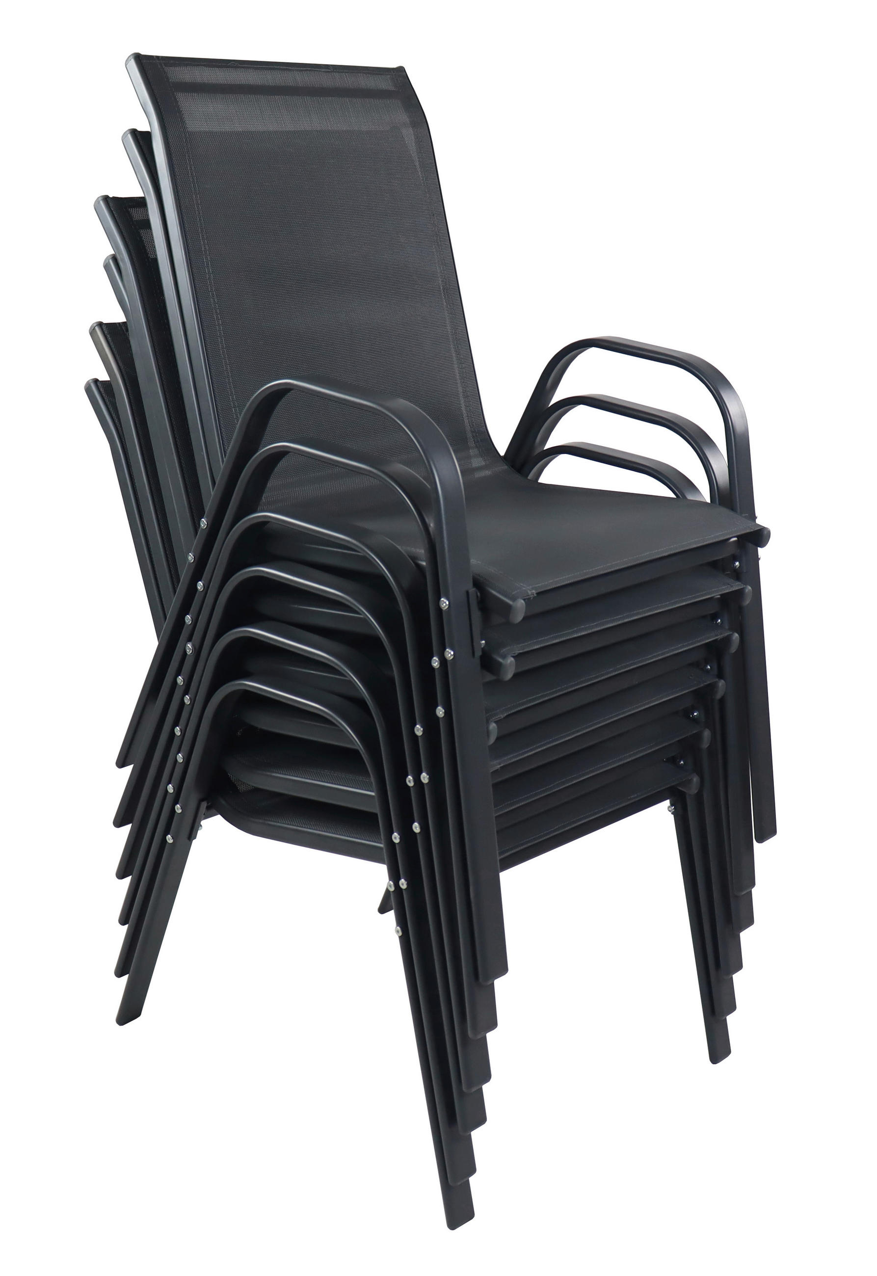 GARTENSTUHL-SET Anthrazit  - Anthrazit, MODERN, Kunststoff/Metall (56/89/73cm) - MID.YOU