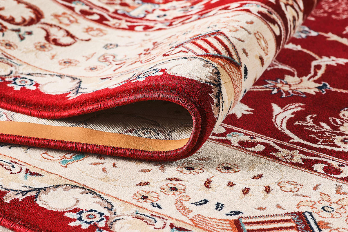 VINTAGE-TEPPICH 120/170 cm Semerkand Dunkelrot, Beige  - Beige/Dunkelrot, LIFESTYLE, Textil (120/170cm)