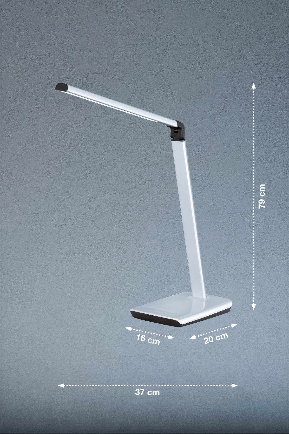 LED-SCHREIBTISCHLEUCHTE - Silberfarben, Basics, Metall (20/16/79cm) - Fischer & Honsel