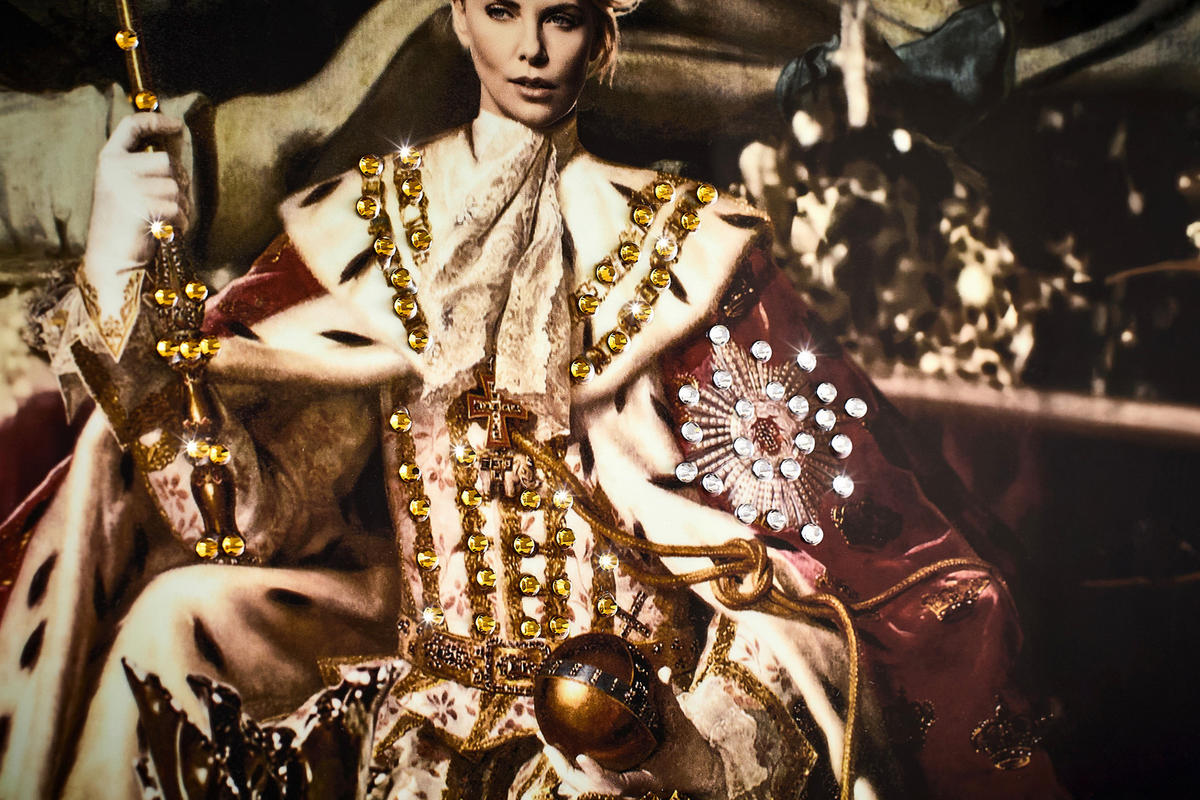 KUNSTDRUCK 160/80 cm  - Goldfarben/Schwarz, LIFESTYLE, Papier/Kunststoff (160/80cm) - Monee