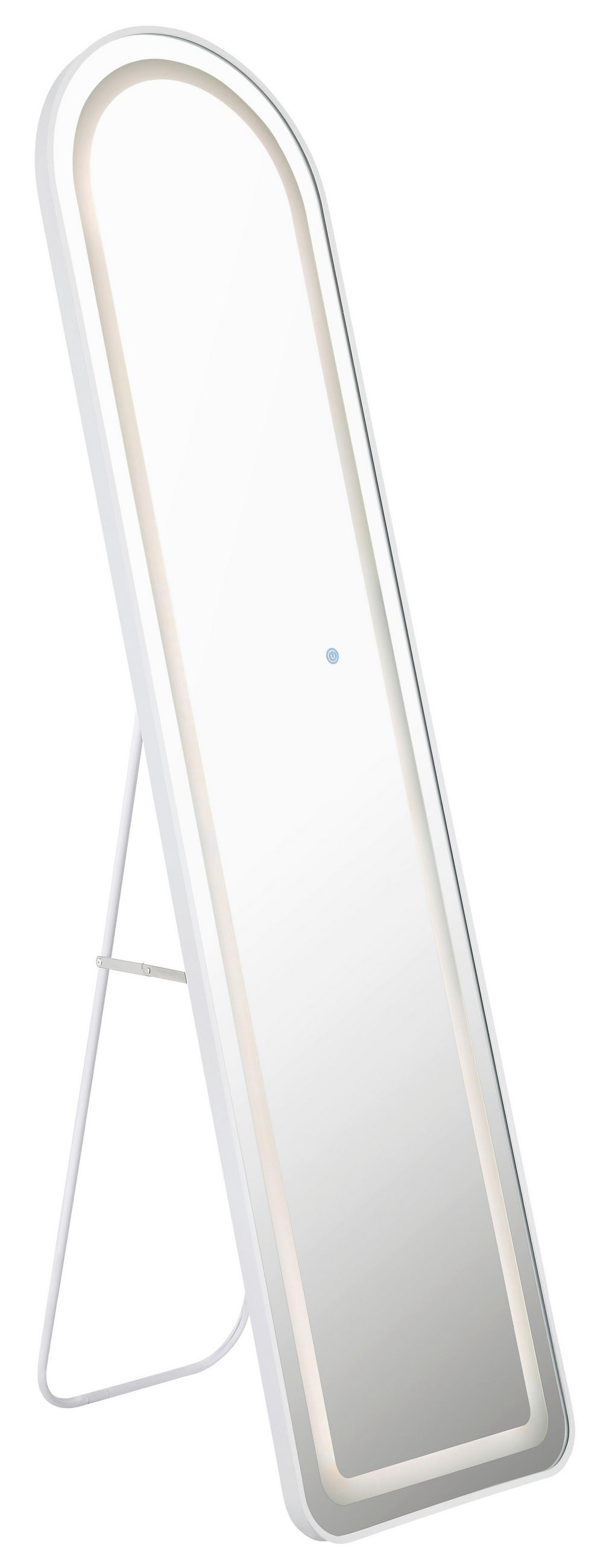 STANDSPIEGEL  - Weiß, Design, Glas/Kunststoff (40/50/160cm) - Globo