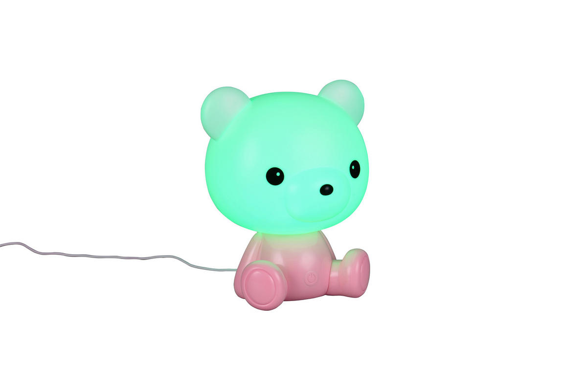 LED-TISCHLEUCHTE - Weiss/Pink, Lifestyle, Kunststoff (21/19/25,5cm)