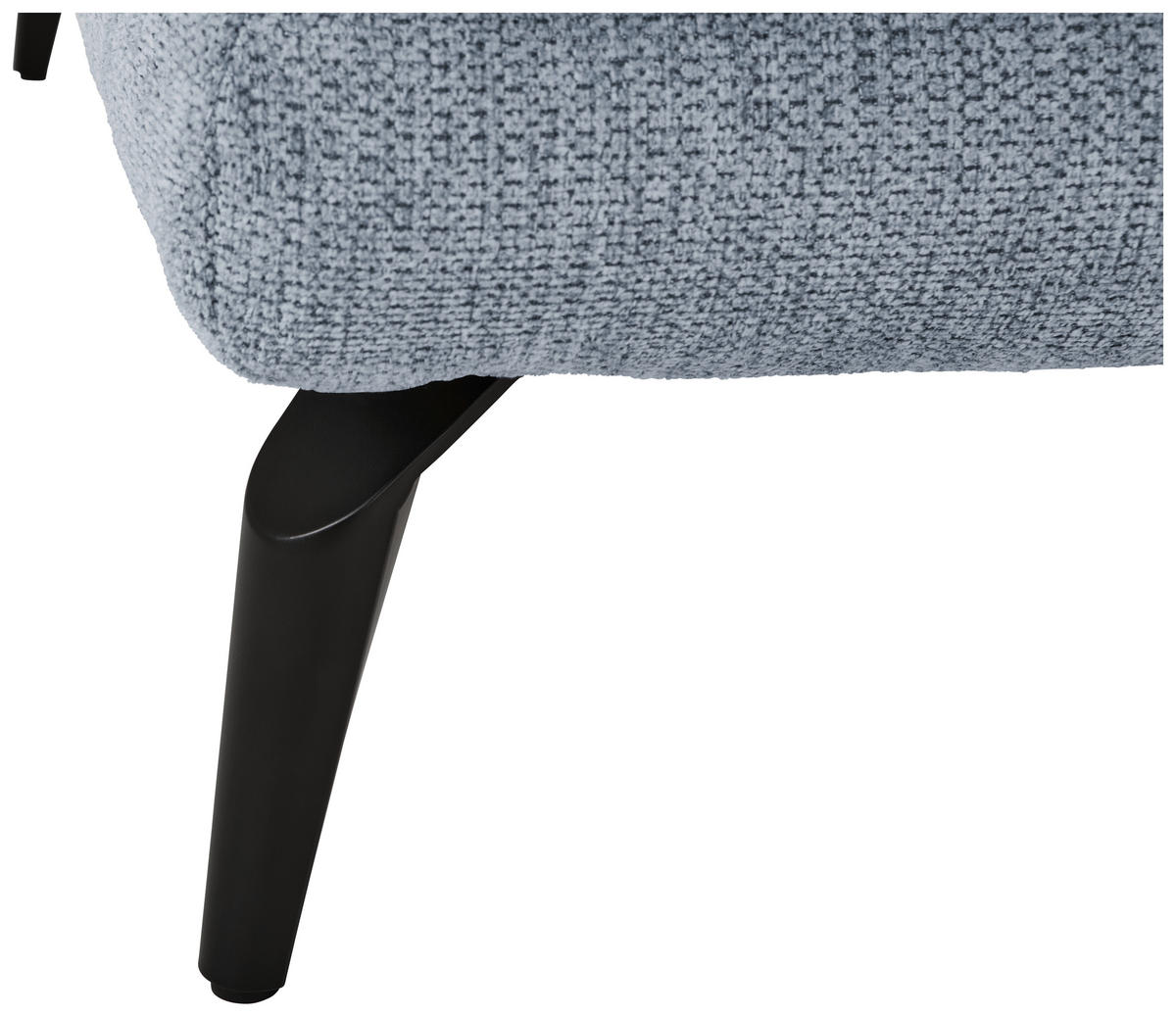 HÖRNSOFFA i flatväv blå  - blå/svart, Klassisk, metall/textil (294/176cm) - MID.YOU