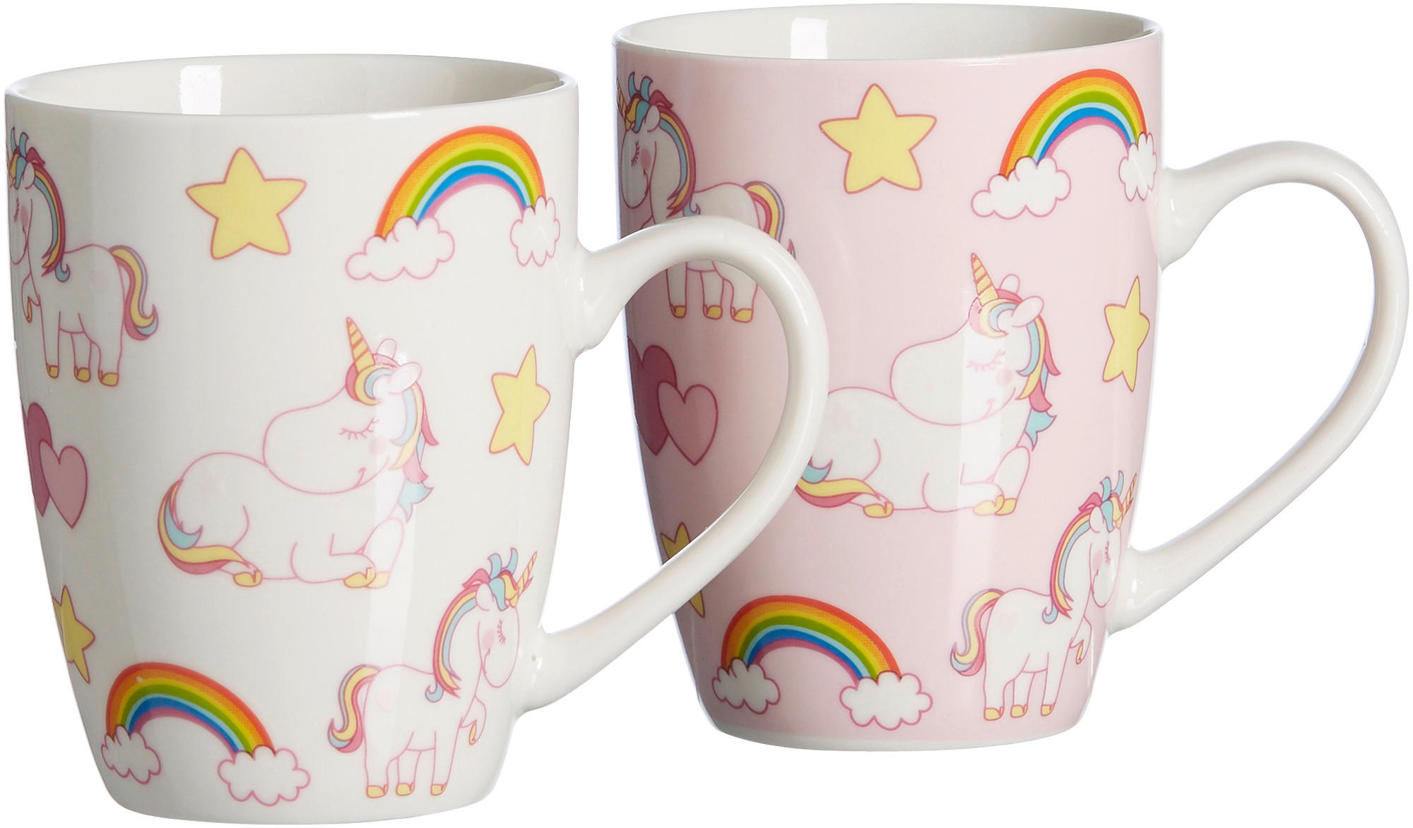 CANĂ PENTRU CAFEA  - alb/roz, Lifestyle, ceramică (12/8/11cm)