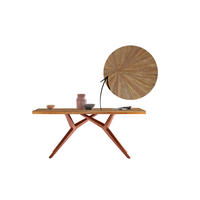 ESSTISCH 160/90/76 cm Echtholz  Holz, Metall rechteckig Braun, Naturfarben  - Braun/Naturfarben, MODERN, Holz/Metall (160/90/76cm) - MID.YOU