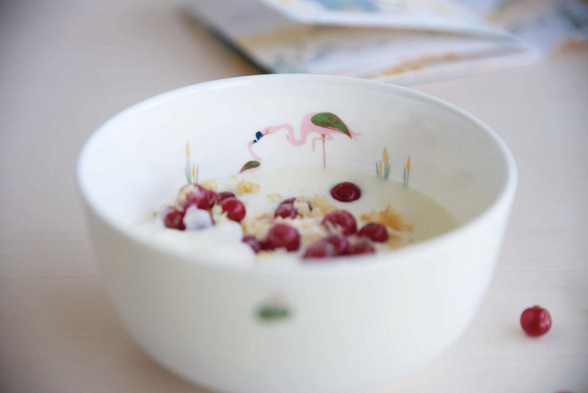 KINDERGESCHIRRSET KIDS, FIONA FLAMINGO Fine Bone China 4-teilig  - Rosa/Weiß, Basics, Keramik - ASA