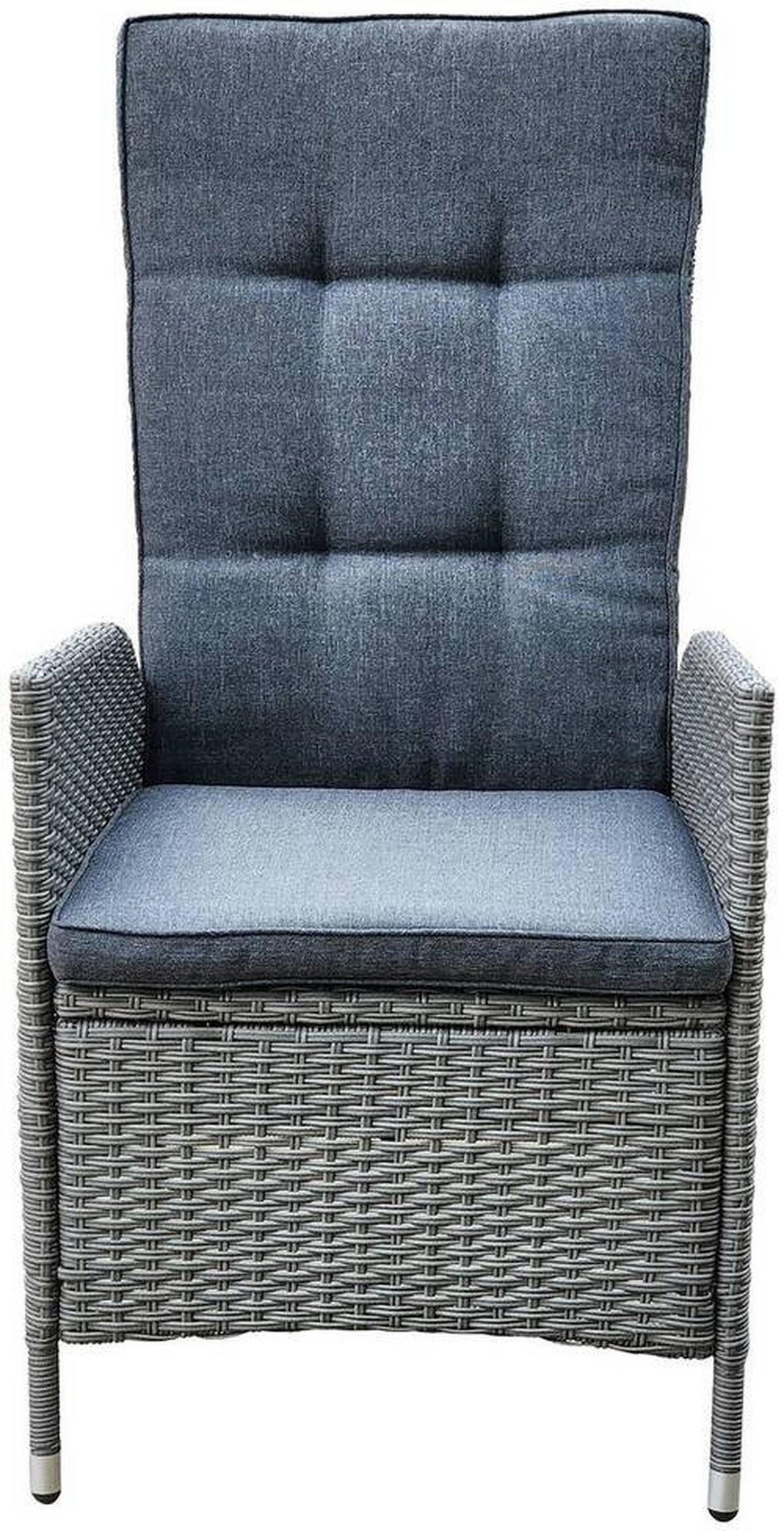 GARTENSESSEL Stahl Grau, Dunkelgrau  - Dunkelgrau/Grau, MODERN, Kunststoff/Textil (55/108/71cm) - Ambia Garden