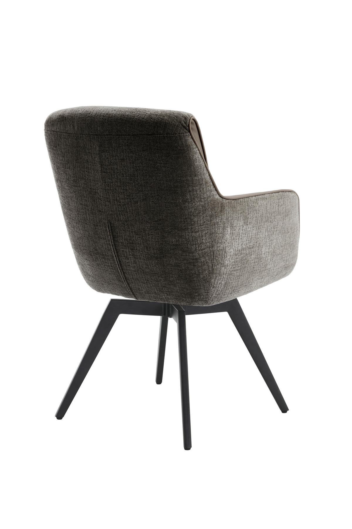 ARMLEHNSTUHL  in Eisen Chenille, Jacquard  - Schwarz/Grau, MODERN, Textil/Metall (62/92/68cm) - Livetastic