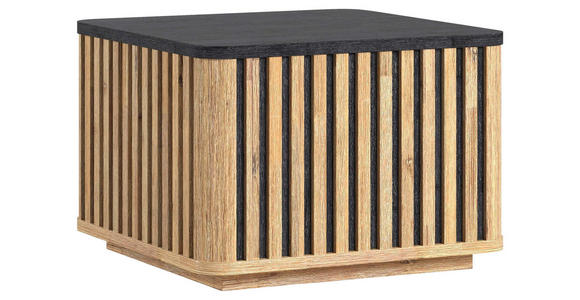 COUCHTISCH in Holz 50/50/35 cm - Schwarz/Akaziefarben, LIFESTYLE, Holz (50/50/35cm) - Landscape