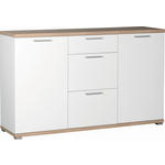 SIDEBOARD  in 144/88/40 cm  - Eichefarben/Alufarben, Design, Holzwerkstoff/Kunststoff (144/88/40cm) - Carryhome