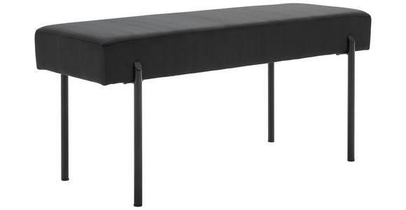 HOCKERBANK 100/45/35 cm Cord Schwarz - Schwarz, MODERN, Textil/Metall (100/45/35cm) - Novel