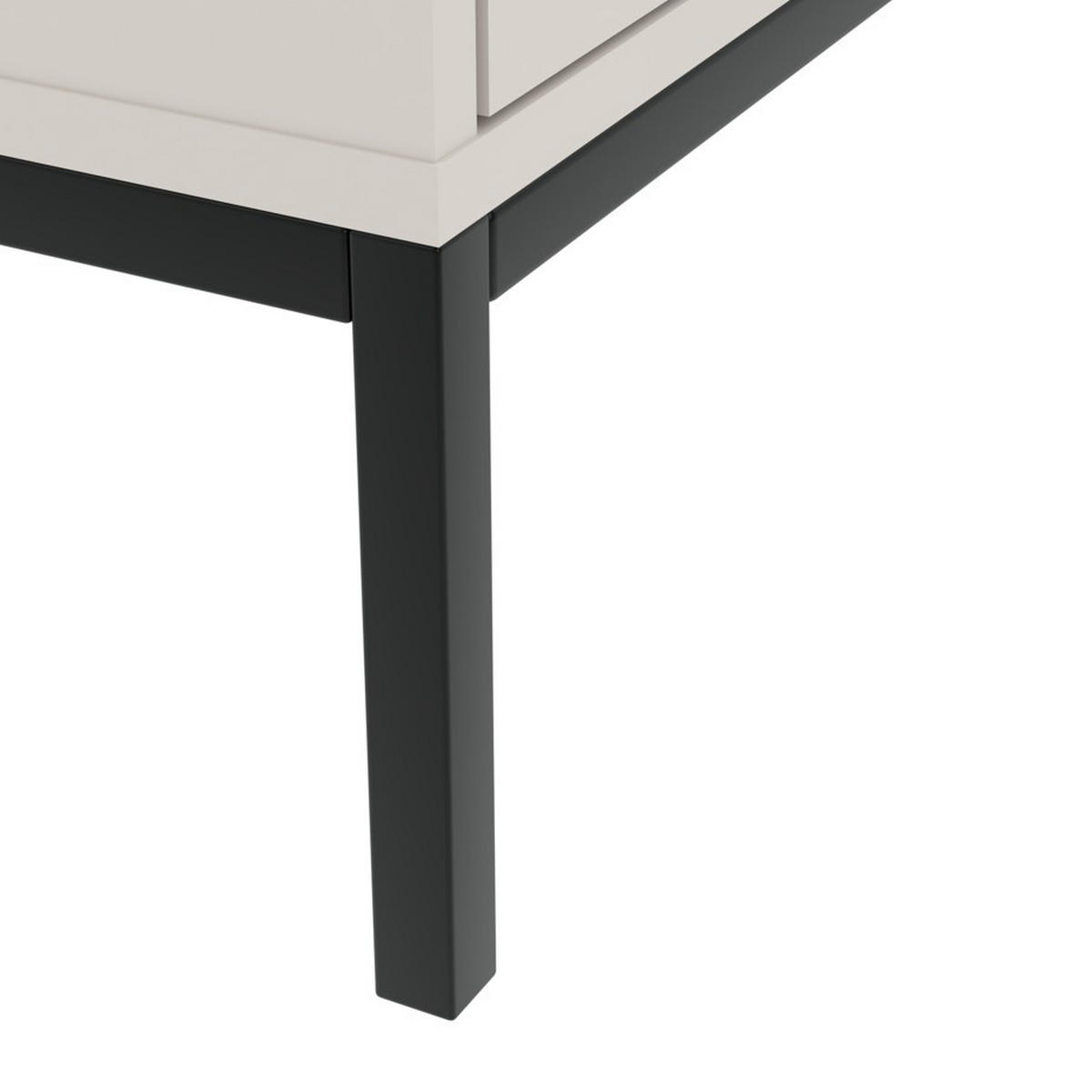 KOMMODE , 75,9/115,5/40 cm, 4 Schublade(n)  - Kaschmir/Schwarz, Design, Holzwerkstoff/Metall (75,9/115,5/40cm) - MID.YOU