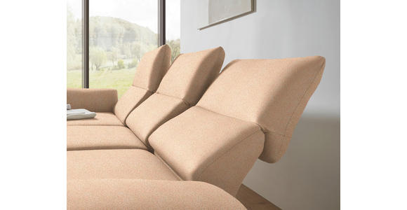 ECKSOFA  in Flachgewebe Lachsfarben  175-224/255-365 cm  - Schwarz/Lachsfarben, Design, Textil/Metall (175-224/255-365cm) - Dieter Knoll
