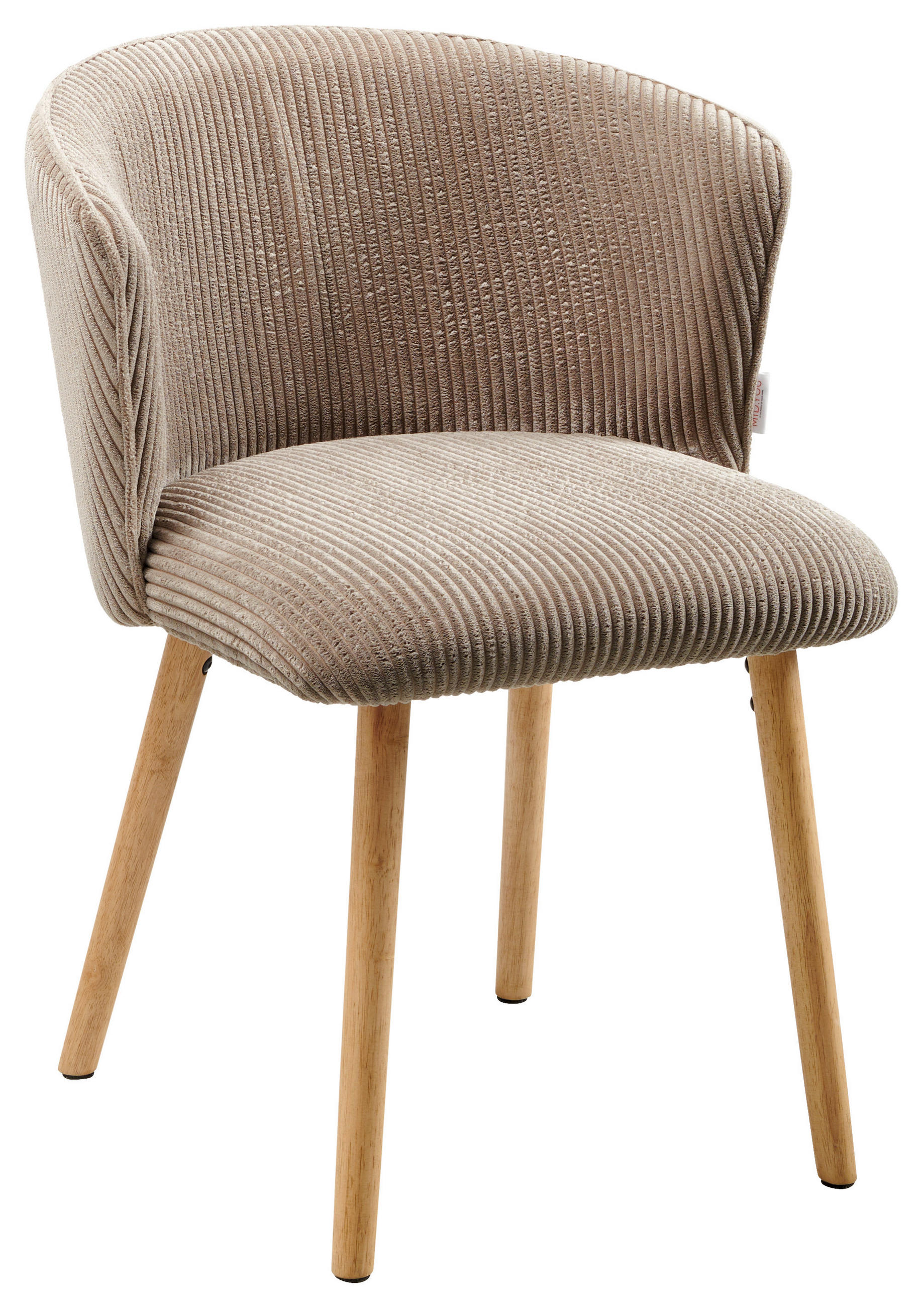 Livetastic Stuhl Cord Braun, Natur 61x79x61 cm
