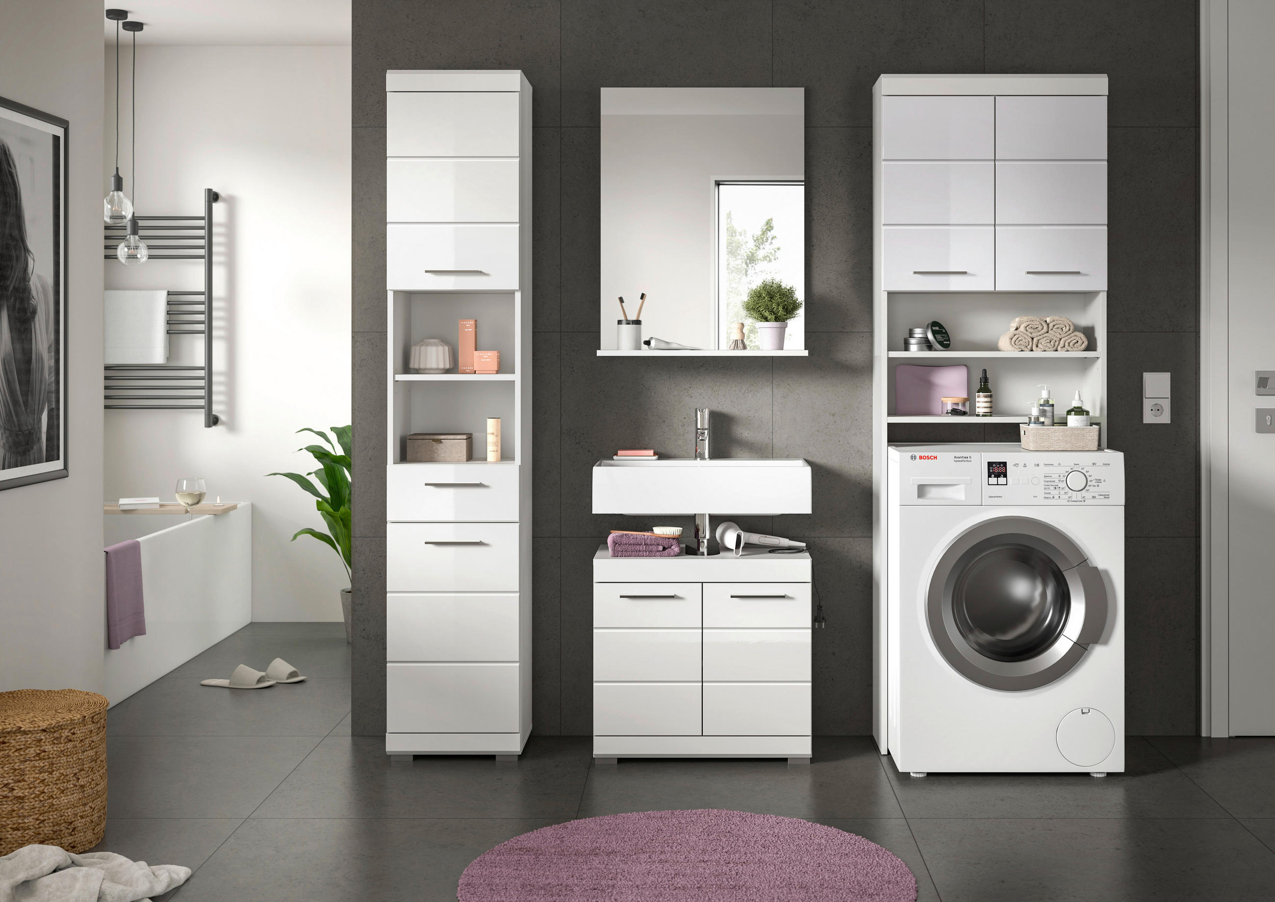 MID.YOU KOUPELNA vysoce lesklá bílá