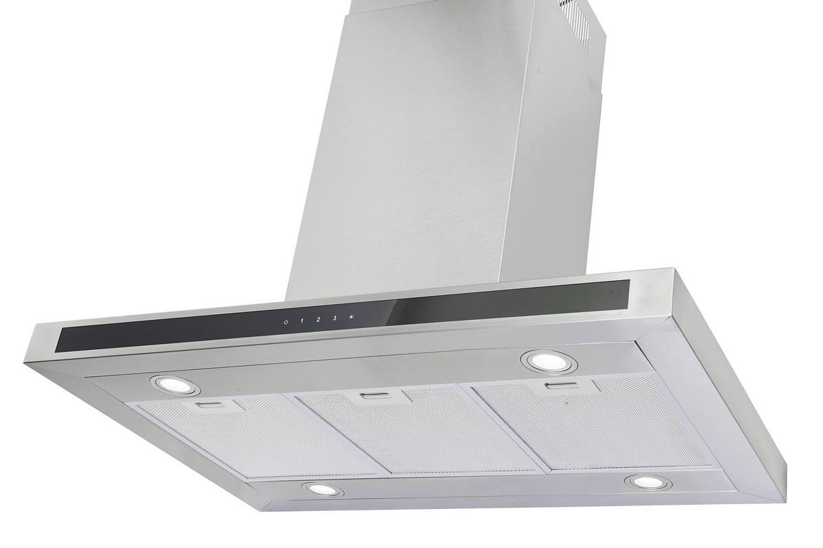 DUNSTABZUGSHAUBE 50355  - Edelstahlfarben/Schwarz, Trend, Metall (90/123,8/60cm) - PKM