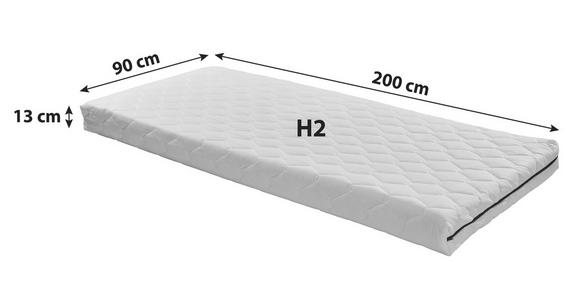 Komfortschaummatratze Base 90x200cm H2 - Weiß, MODERN, Textil (200/90cm) - Primatex