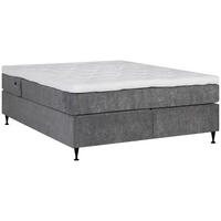 KONTINENTALSÄNG 180/200 cm  i mörkgrå  - mörkgrå/svart, Klassisk, metall/trä (180/200cm) - Ambiente