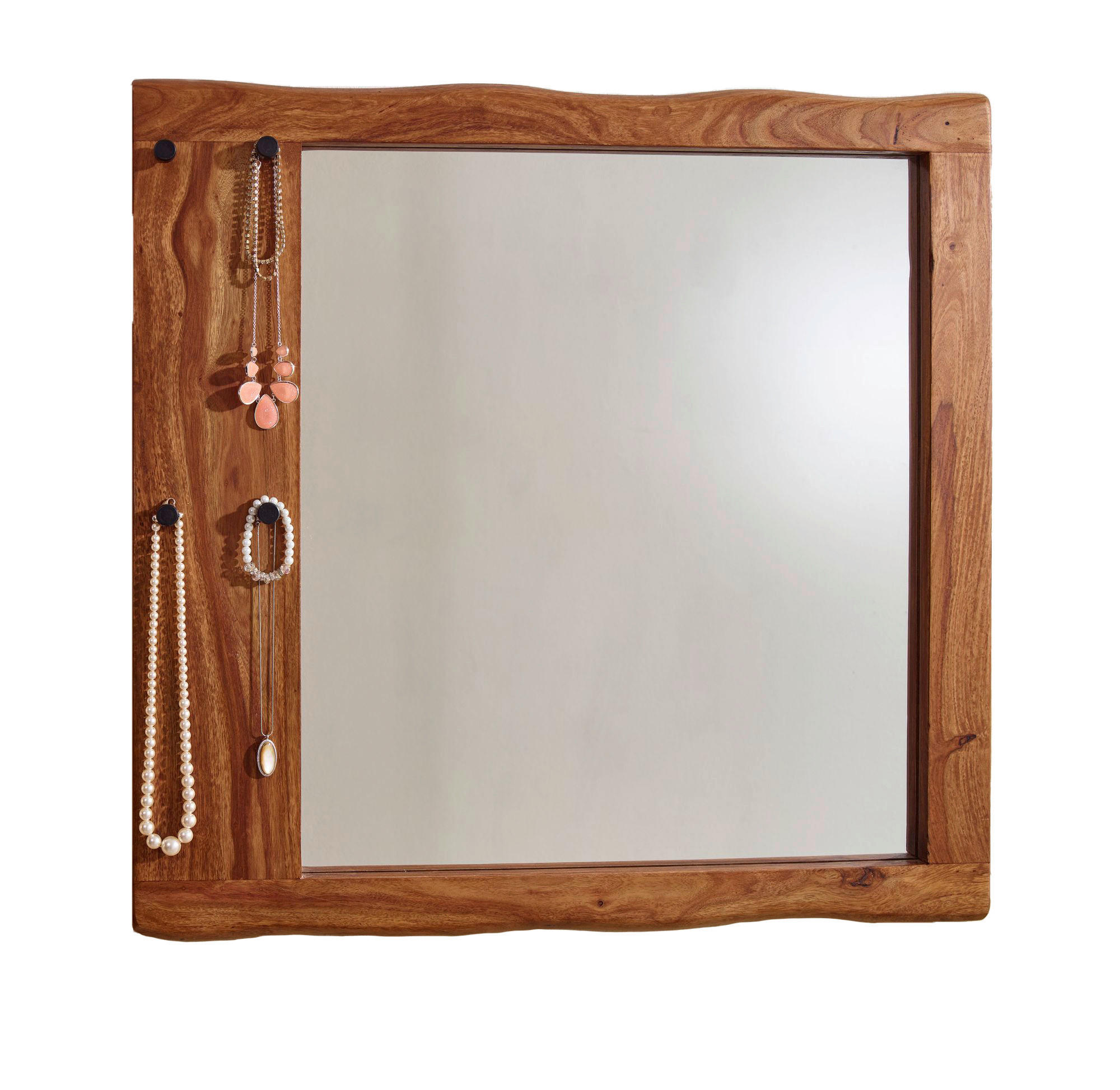 WANDSPIEGEL 80/80/3 cm  - Sheeshamfarben, MODERN, Glas/Holz (80/80/3cm) - MID.YOU