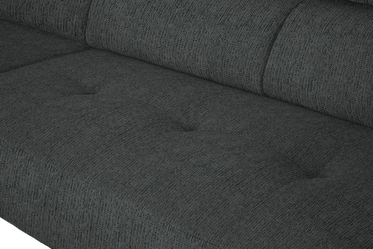 ECKSOFA in Webstoff Anthrazit  - Anthrazit/Schwarz, Design, Textil/Metall (205/280cm) - MID.YOU