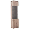 VITRINE Eiche dunkel 50/208/38 cm - Eiche dunkel/Anthrazit, KONVENTIONELL, Glas/Holzwerkstoff (50/208/38cm) - Cantus