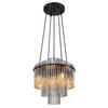HÄNGELEUCHTE 40/120 cm  - Schwarz/Grau, Basics, Glas/Kunststoff (40/120cm) - Globo