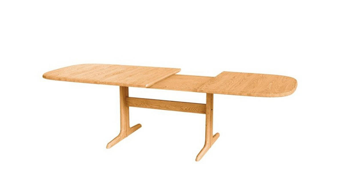 MATBORD 165-265/100/74 cm massivt trä  trä utdragbar, finns i olika träslag oval ekfärgad  - ekfärgad, Klassisk, trä (165-265/100/74cm) - Skovby