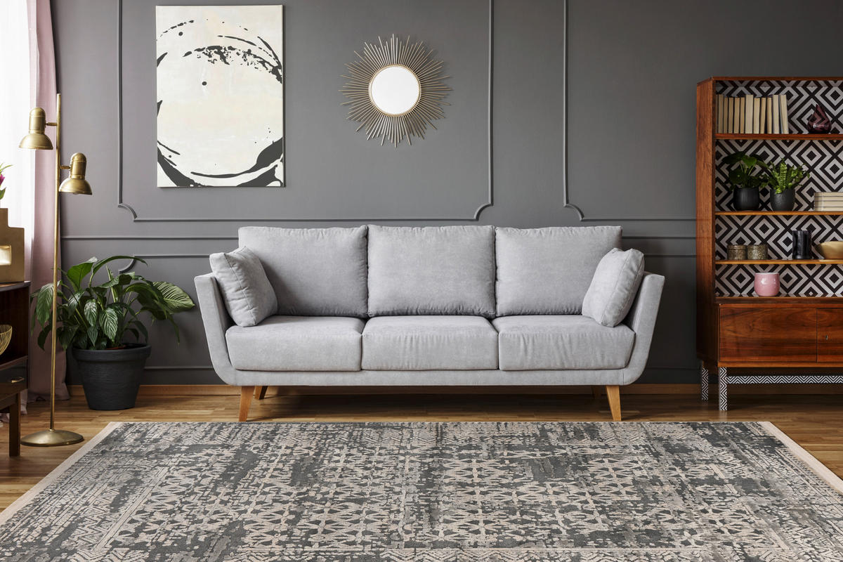 VINTAGE KOBEREC, 120/170 cm sivá - sivá, Basics, textil (120/170cm) - Kayoom