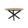 UTEBORD trä, metall ja rund  - svart/naturfärgad, Basics, metall/trä (140/140/75cm) - Gardenson