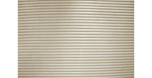 ECKSOFA inkl. Funktionen Creme Cord  - Silberfarben/Creme, Design, Textil/Metall (257/226cm) - Xora
