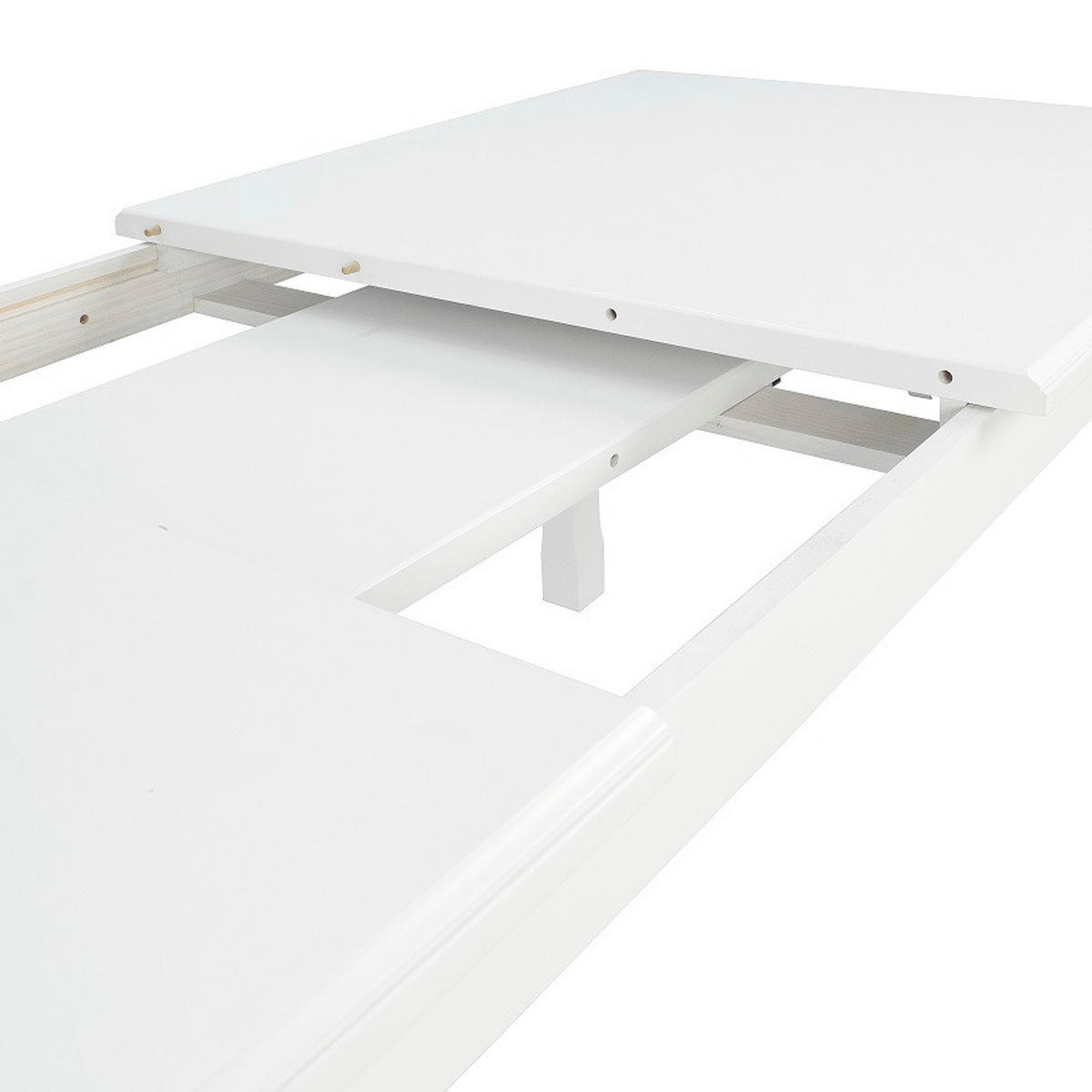 ESSTISCH Weiß rechteckig  ausziehbar  - Weiß, ROMANTIK / LANDHAUS, Holz/Holzwerkstoff (200/100/75cm) - Livetastic