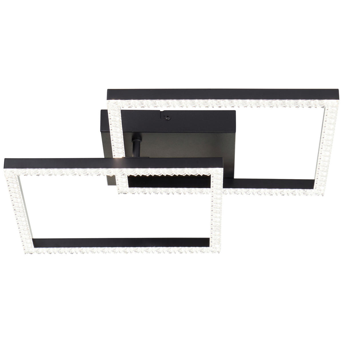 LED-DECKENLEUCHTE    41/41/7,7 cm  - Schwarz, Design, Kunststoff/Metall (41/41/7,7cm) - Brilliant