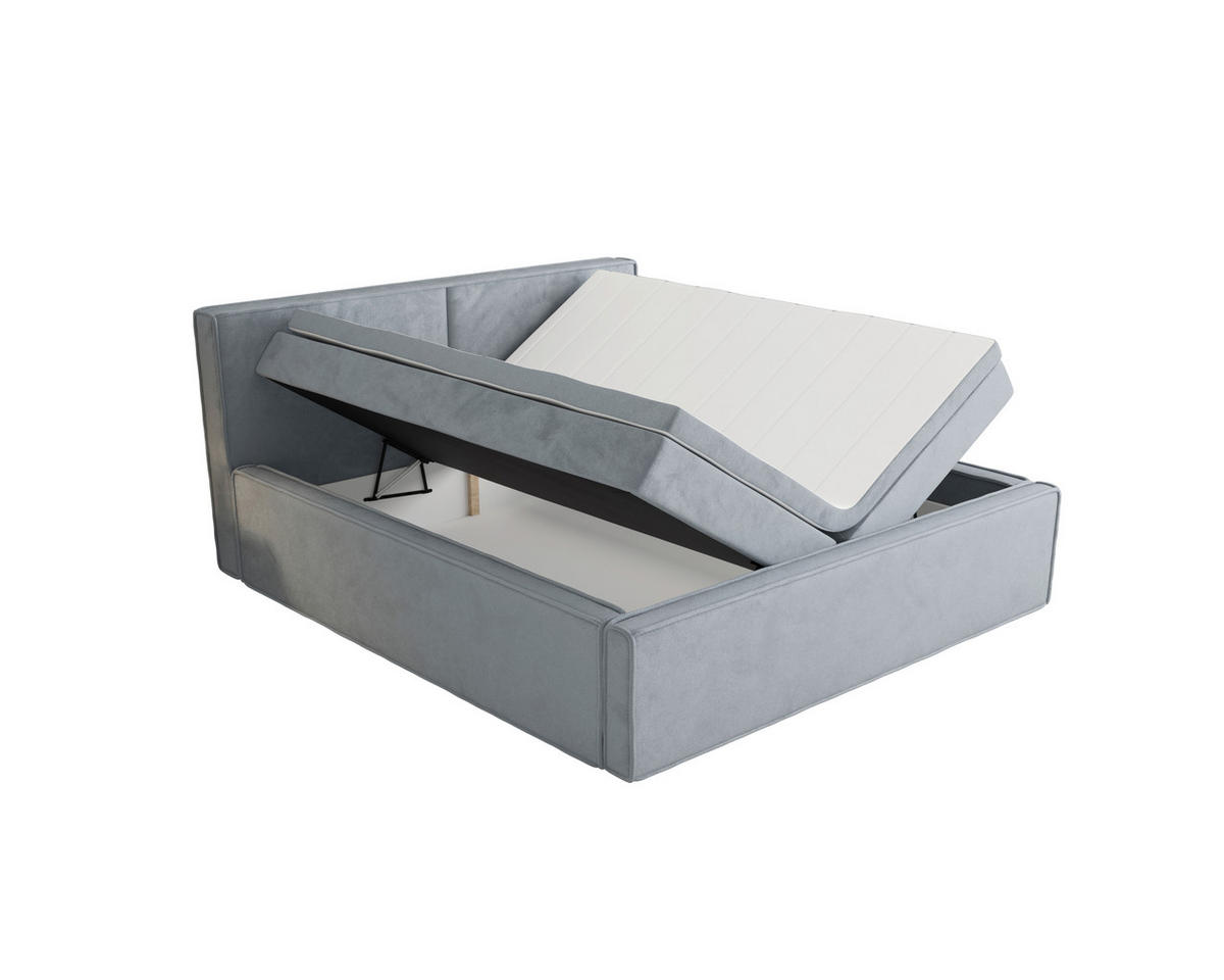 BOXBETT 180/200 cm  in Grau  - Grau, MODERN, Textil (180/200cm) - MID.YOU