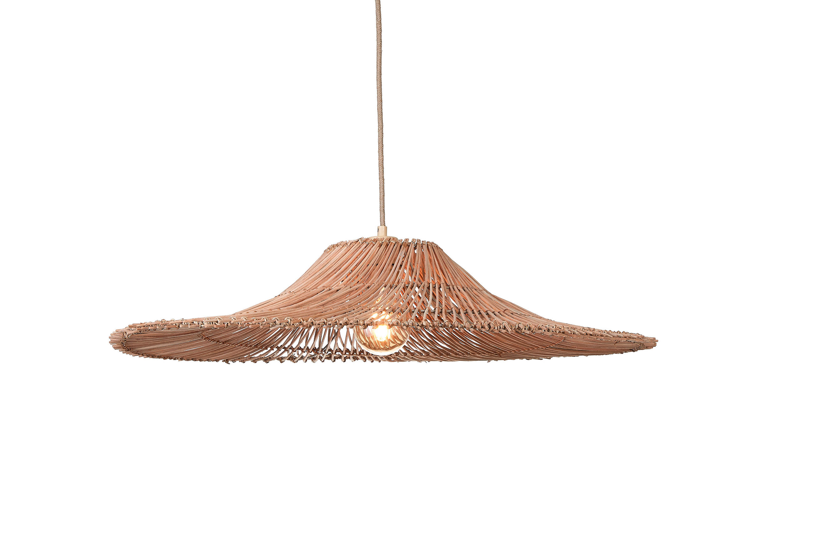 HÄNGLAMPA Good & Mojo 70/14 cm  - naturfärgad, Basics, trä (70/14cm) - Good & Mojo