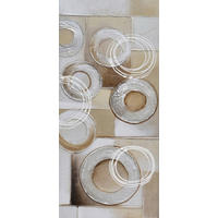 OLJNA SLIKA  55/120 cm   - srebrne barve/bela, Design, tekstil/les (55/120cm) - Monee