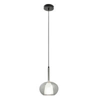 PENDELLEUCHTE Edolo 22/200 cm   - Schwarz/Grau, Design, Glas/Metall (22/200cm) - Fabas Luce