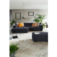 ECKSOFA in Webstoff Dunkelgrau  - Dunkelgrau/Schwarz, KONVENTIONELL, Textil/Metall (182/279cm) - Hom`in