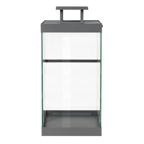 LATERNE - Grau, Design, Glas/Metall (20,5/46/21cm) - Blomus