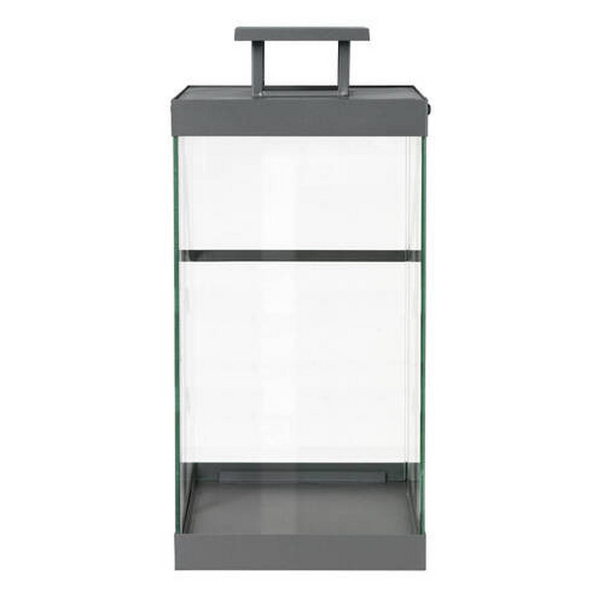 LATERNE - Grau, Design, Glas/Metall (20,5/46/21cm) - Blomus