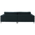ECKSOFA  in Flachgewebe Petrol  253/177 cm  - Petrol/Schwarz, Design, Textil/Metall (253/177cm) - Dieter Knoll